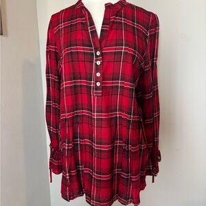 Suzanne Betro Plaid Blouse
